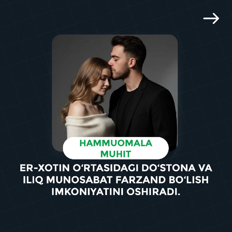 Farzandli bo‘lish imkoniyatini oshiruvchi omillar (2/6)