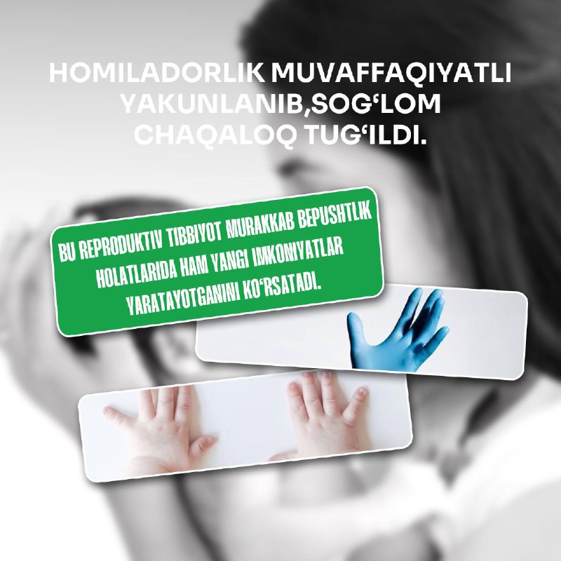 Bachadon transplantatsiyasidan keyin farzand tug‘ilishi. (3/3)