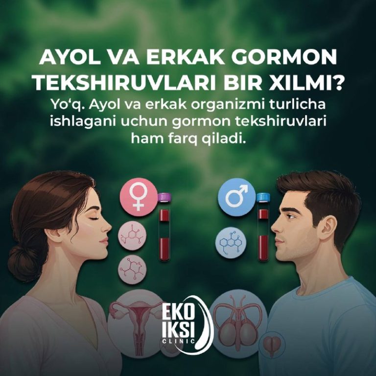 Ayol va erkak gormon tekshiruvlari bir xilmi?
