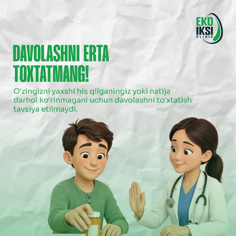 Nega davolashni kamida 3 oy davom ettirish kerak?