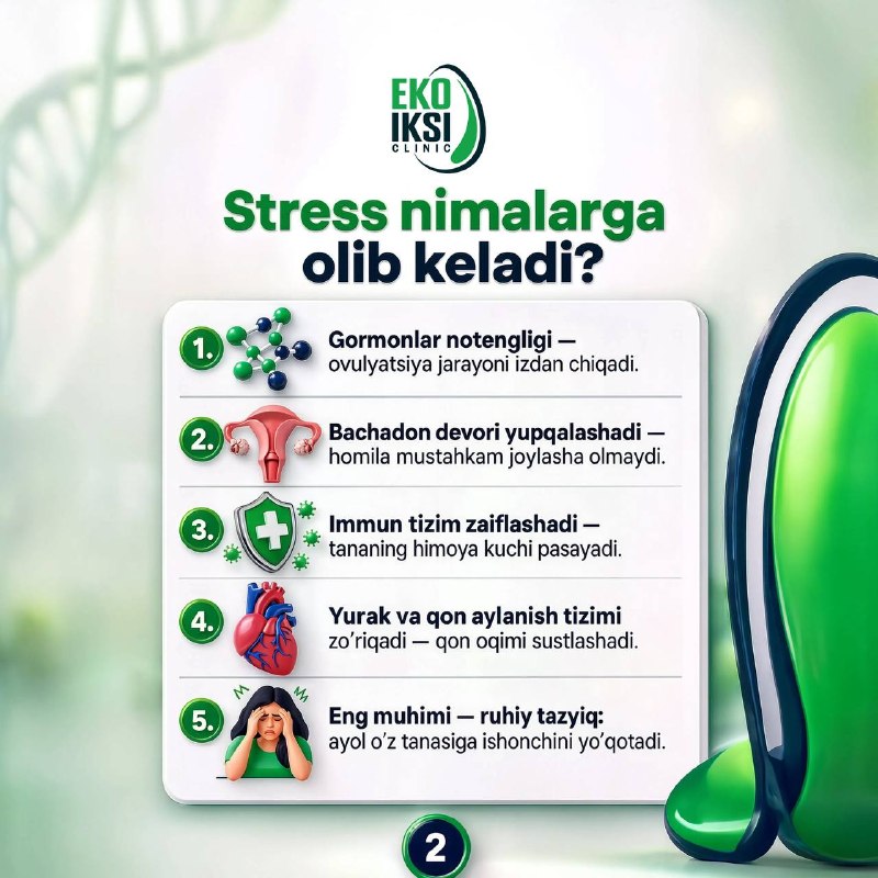 Stress — reproduktiv salomatlikning yashirin dushmani