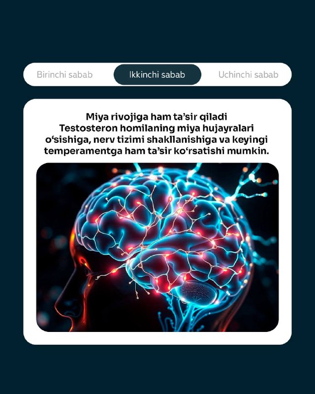 Testosteron homila uchun qanchalik muhim?