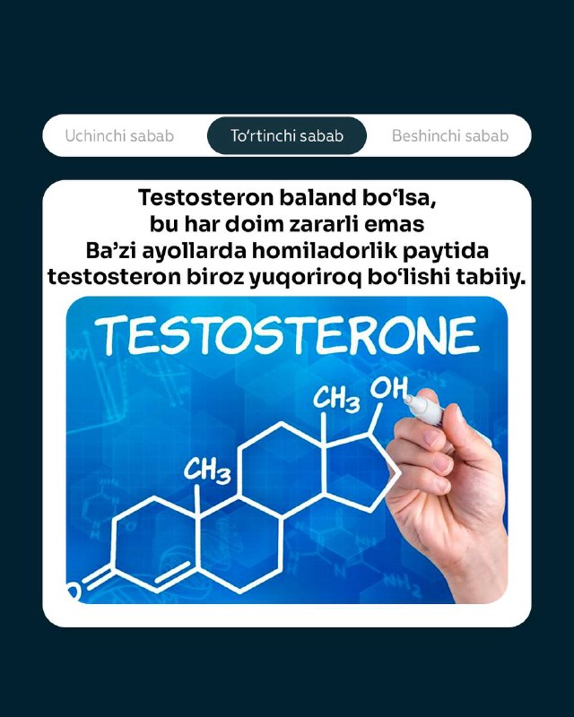 Testosteron homila uchun qanchalik muhim?